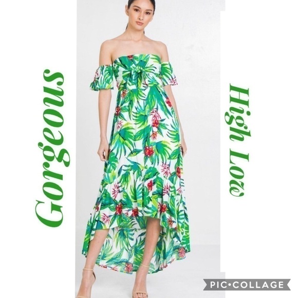 SO CUTE! High Low Dress w/Off The Shoulders - Picture 1 of 4